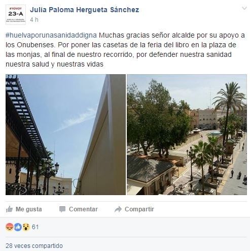 El runrún: Nueva ‘pega’ de Huelva por una sanidad digna