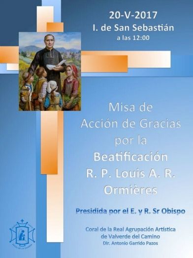La iglesia de San Sebastián acoge una misa de Acción de Gracias por la beatificación de Luis Ormières
