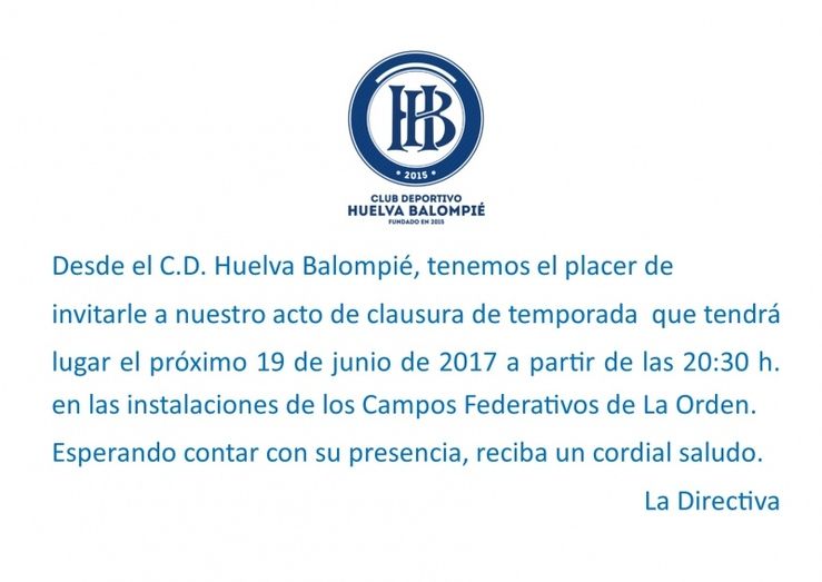 El CD Huelva Balompié celebra la clausura de su temporada