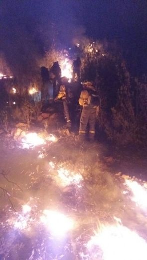 Solicitada la intervención de la Unidad Militar de Emergencias para tratar de controlar el incendio de Riotinto