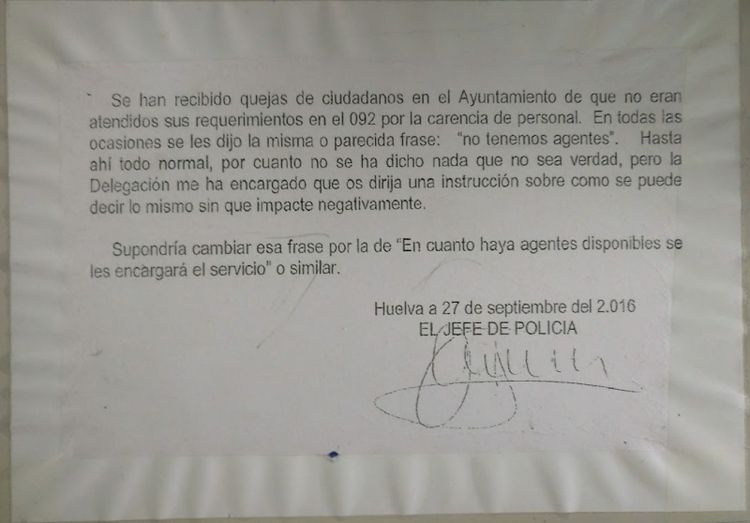 El Sindicato de Policía Local denuncia que “hay días con solo dos agentes para toda Huelva”