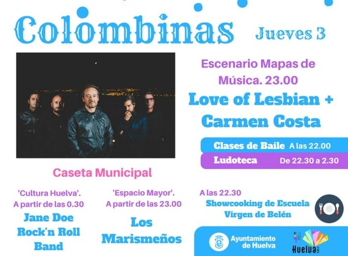 El grupo ‘Love of Lesbian’, plato fuerte para el día grande de las Colombinas