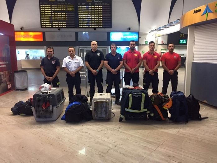 Bomberos onubenses parten hacia México para participar en las labores de rescate tras el terremoto