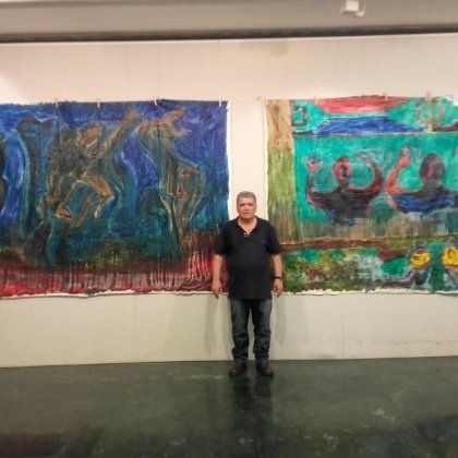 Domínguez Rangel muestra su obra pictórica en Fundación Caja Rural del Sur