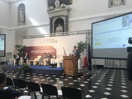 El proyecto “Plataforma Intermodal” del Puerto de Huelva presenta sus avances en Génova