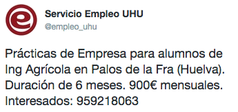 La UHU ofrece prácticas casi ‘mileuristas’ para alumnos de Ingeniería Agrícola