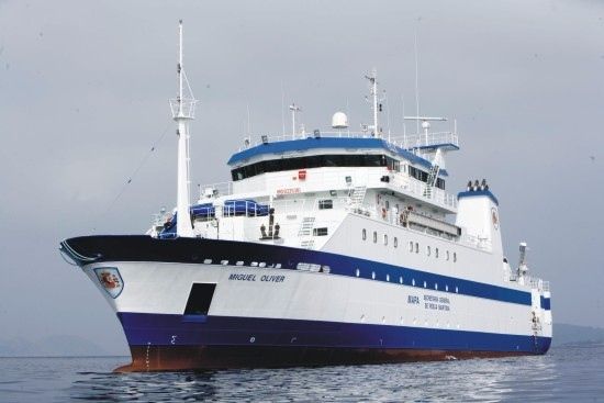 El buque oceanográfico 'Miguel Oliver' comienza la evaluación de los recursos pesqueros del Golfo de Cádiz