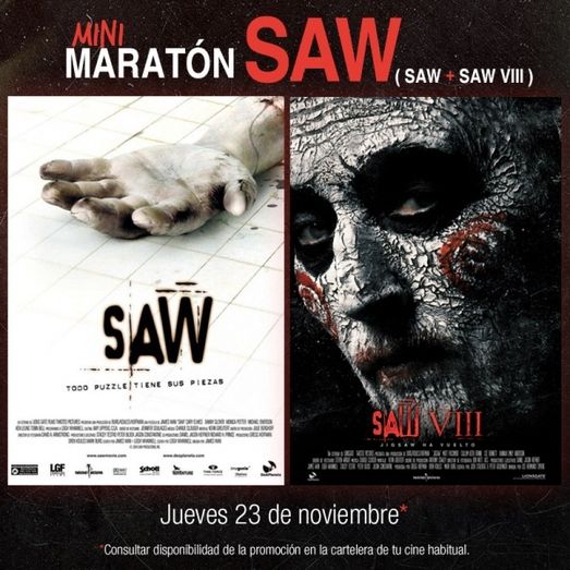 Cines Artesiete organiza un mini-maratón de ‘Saw’