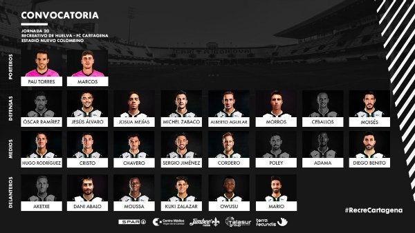 El Cartagena viaja con 19 jugadores a Huelva y sin su pichichi Aketxe
