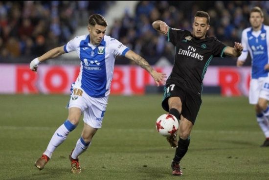 Naranjo fue titular con el Leganés en el partido de Copa del Rey frente al Real Madrid