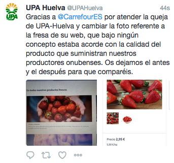 El runrún: Lección fresera para Carrefour