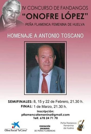 La final del Concurso de Fandangos ‘Onofre López’ se celebrará este jueves