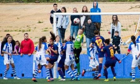 Punto de oro y de mucho prestigio y mérito para el Sporting Huelva ante el Barcelona (1-1)