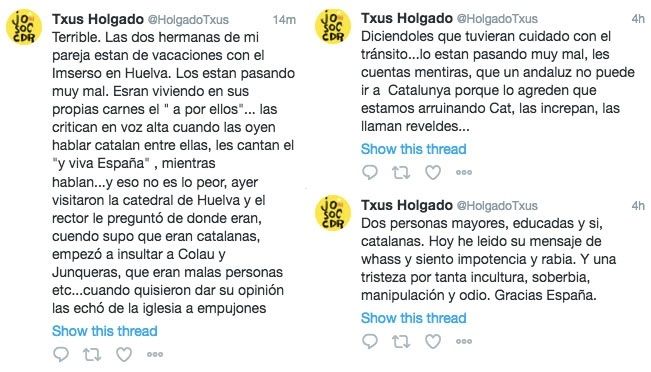 El runrún: ¿Catalanes agredidos en Huelva?