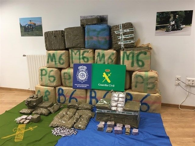 Una tonelada de hachís y 56 detenidos, algunos de ellos en Huelva, en la mayor operación contra esta droga en Galicia