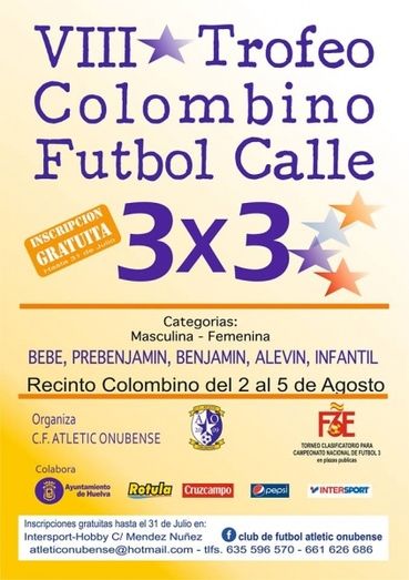 El VIII Trofeo Colombino de Fútbol Calle del Atletic Onubense se celebrará del 2 al 5 de agosto