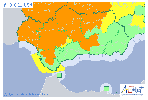 El aviso naranja por altas temperaturas continúa, al menos, hasta el sábado