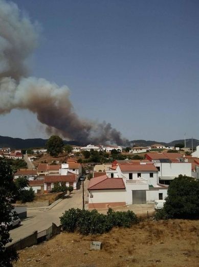 Numerosos medios aéreos desplazados a un incendio que se extiende por Nerva