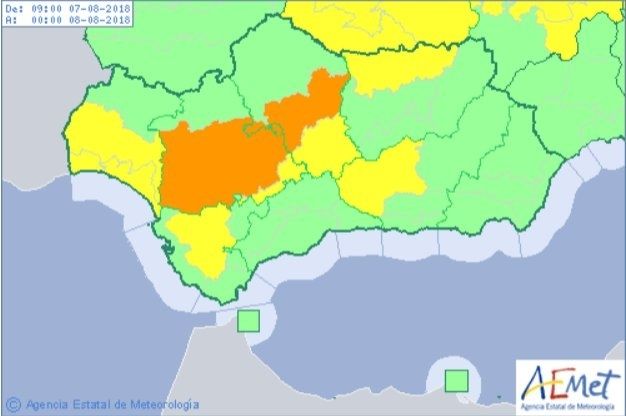 El fin de la ola de calor rebaja el aviso a amarillo en la provincia de Huelva
