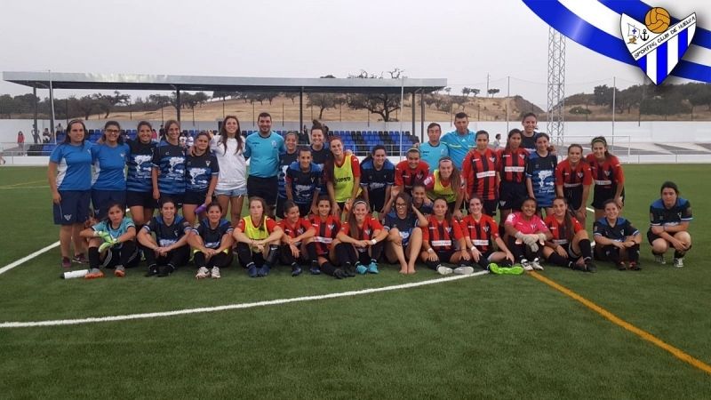 El Sporting Huelva se mide al Atlético de Madrid en Gibraltar y está presente en la inauguración del césped de Puebla de Guzmán