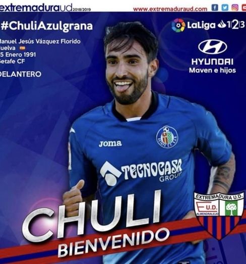 El Getafe cede a Chuli al Extremadura
