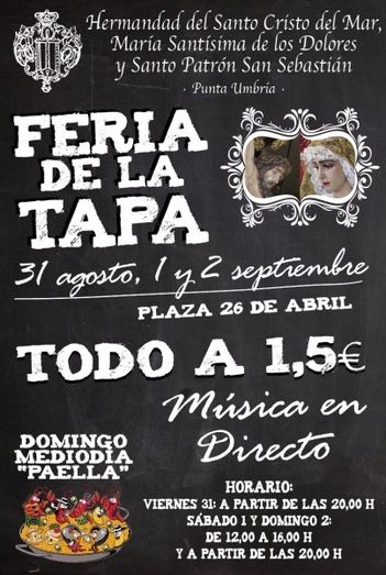 Feria de la Tapa para cubrir los gastos de la salida extraordinaria de la Virgen de los Dolores