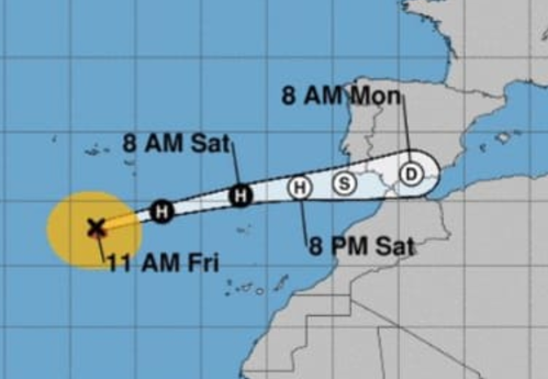 Aemet alerta de la posible llegada del ciclón ‘Leslie’ este domingo