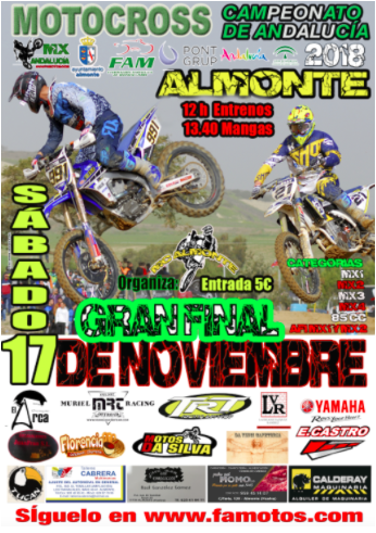 Almonte adelanta por la lluvia el desenlace del Andaluz de Motocross