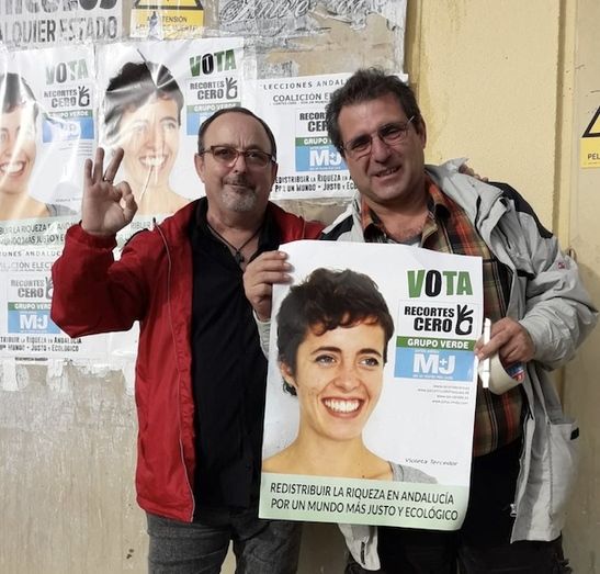 Recortes Cero hace campaña en el centro de Huelva y traslada su apoyo los pueblos de Isla Cristina y Lepe