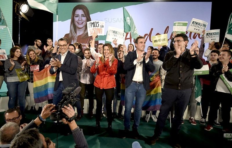 Susana Díaz acusa a PP y Cs de querer 'frenar la voz' de Andalucía, que es fundamental para construir en España