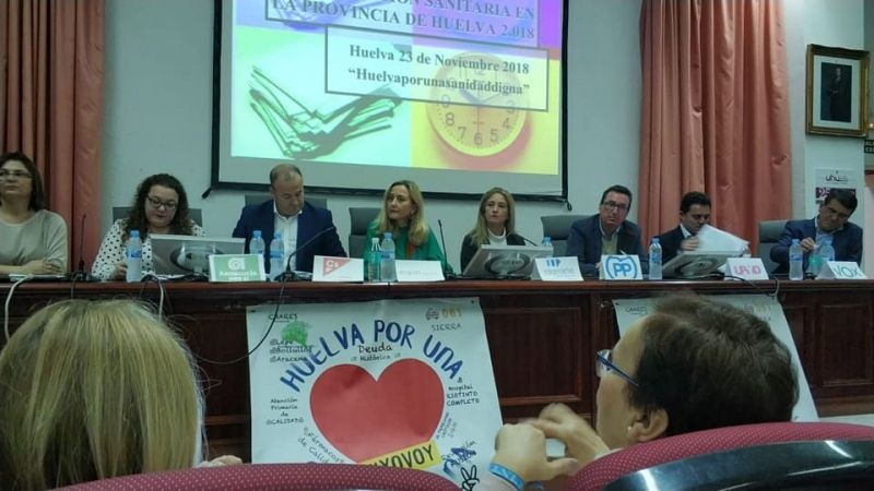 'Huelva por una sanidad digna' acoge un debate sobre sanidad con PSOE y Adelante Andalucía como únicas ausencias