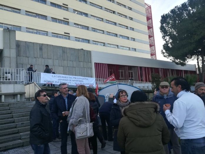 Solidaridad con los trabajadores despedidos de Marhan en el Hospital Infanta Elena