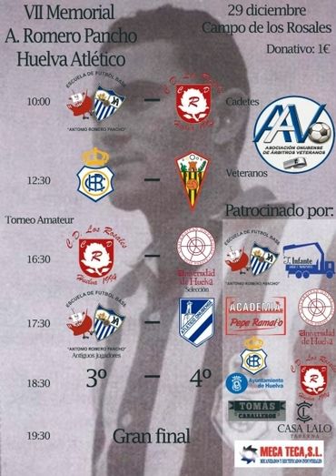 El ‘VII Memorial Antonio Romero Pancho Huelva-Atlético’ rinde homenaje a figuras históricas del recreativismo