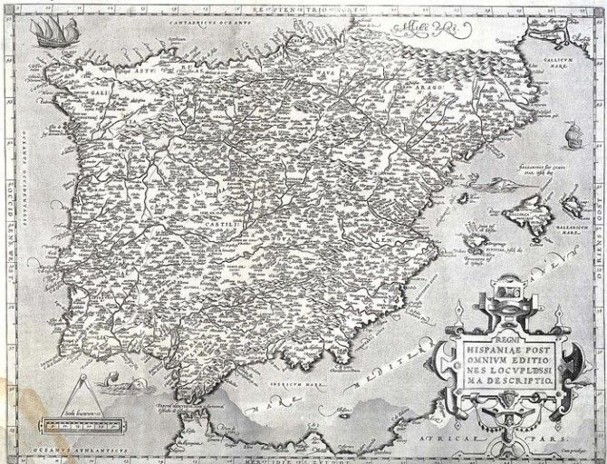 La biblioteca de La Palma suma a sus fondos un mapa de la Península fechado en 1580