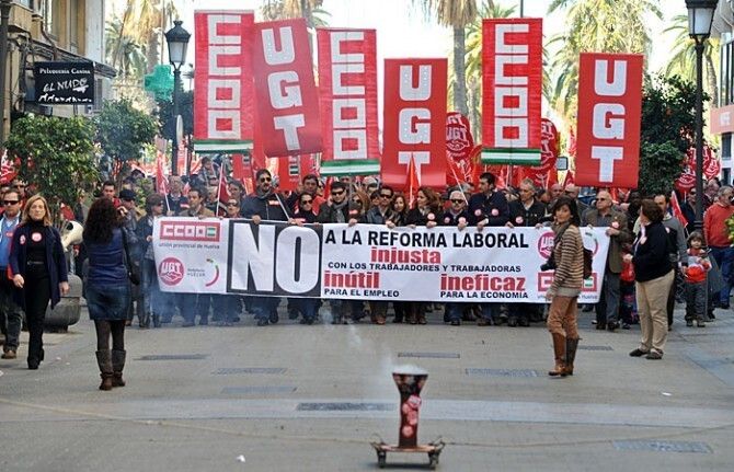 UGT y CCOO vuelven a manifestarse este miércoles contra la reforma laboral