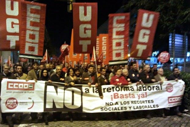 Varios miles de onubenses redoblan el rechazo a la Reforma Laboral