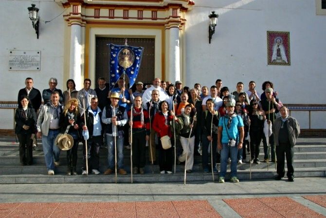 San Juan da la bienvenida a los presos que realizan la peregrinación al Rocío
