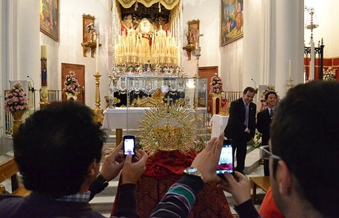 La corona de La Victoria se exhibe en la iglesia de la Concepción