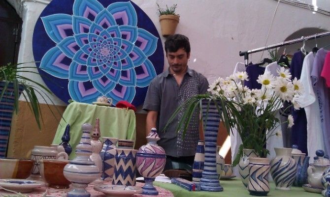 Carlos Rubio expone sus originales mandalas en el Centro Cultural Los Alamos de La Antilla