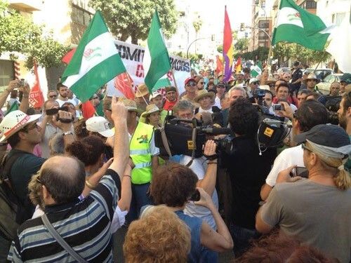 Huelva se une a la marcha obrera del SAT en su sexta etapa