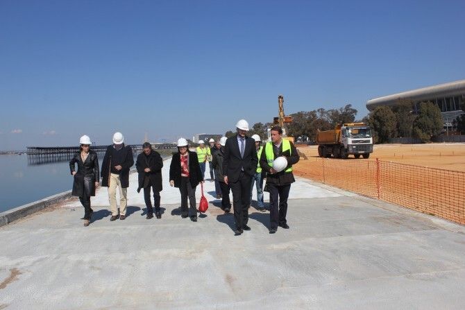 El Puerto inicia las obras de la segunda fase del Paseo Fluvial en la Ría del Odiel