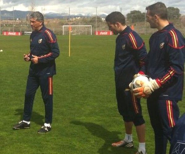 Santisteban, Alejandro y Cabrero estuvieron el lunes en un clinic en Las Rozas