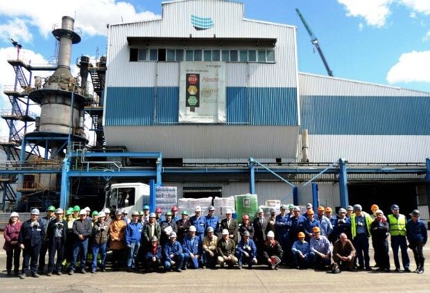 Los trabajadores de Atlantic Copper y sus empresas contratistas donan más 2.000 kilos de comida
