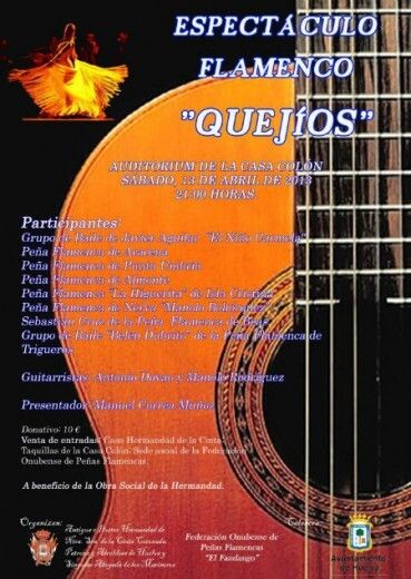 La Casa Colón acoge el Espectáculo Flamenco solidario 'Quejíos'