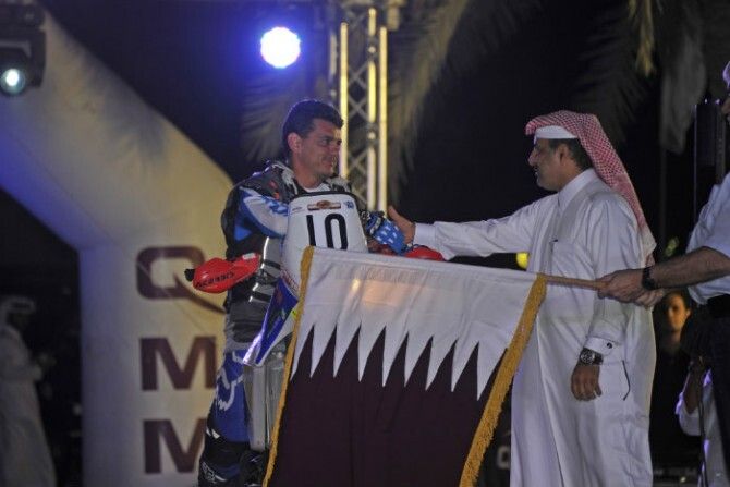 Luis Calderay llega fuera de control en su estreno en el Rally de Qatar