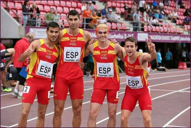 Juanma García, coprotagonista del récord de España de 4x400 en el Europeo Sub 23