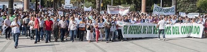 Unas 12.000 personas claman en Huelva por agua para el Condado