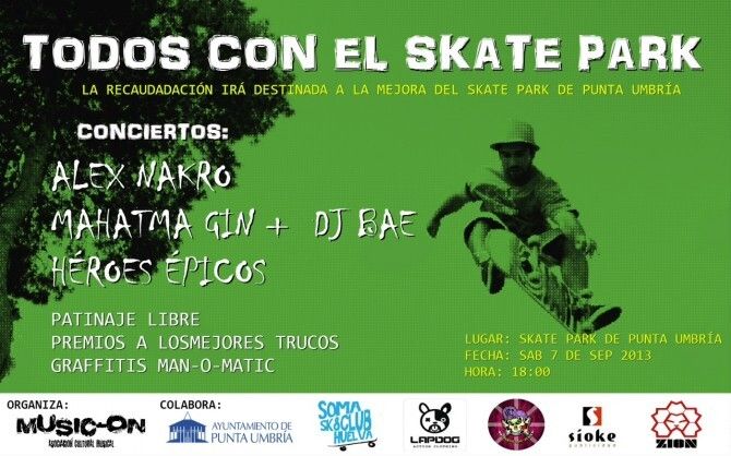 Jóvenes de Punta Umbría recaudan fondos con una fiesta para mejorar su Skate Park