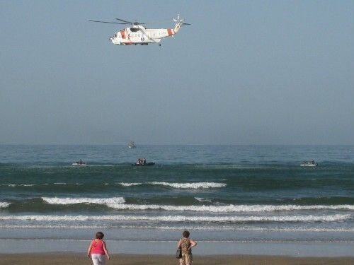 Simulacro de un rescate en helicóptero en Punta
