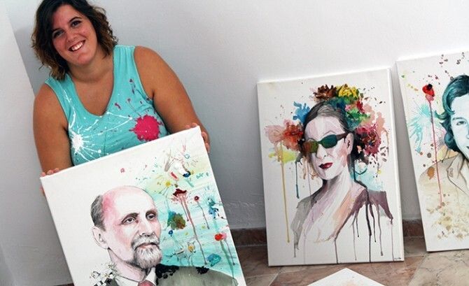 La artista Paywoken presenta en Moguer sus ‘Retratos de Huelva’